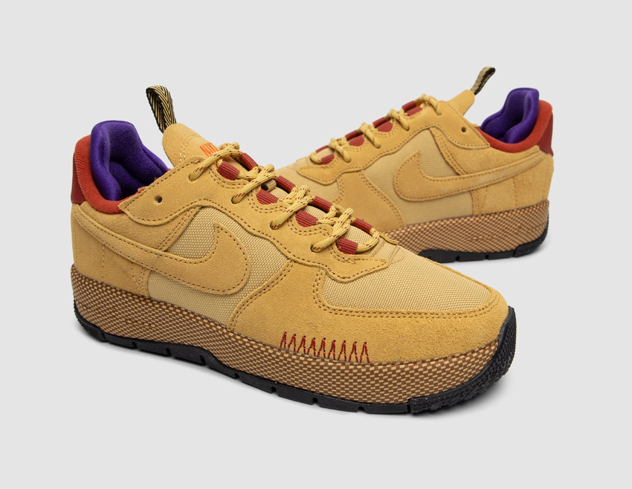 Comfy Support Nike Women's Air Force 1 Wild Wheat Gold / Wheat Gold - Rugged Orange