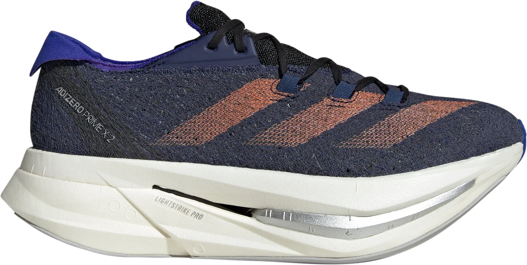 adidas Adizero Prime X 2.0 Strung Running Shoes - Blue Shock   Dispersion Plush Cushion