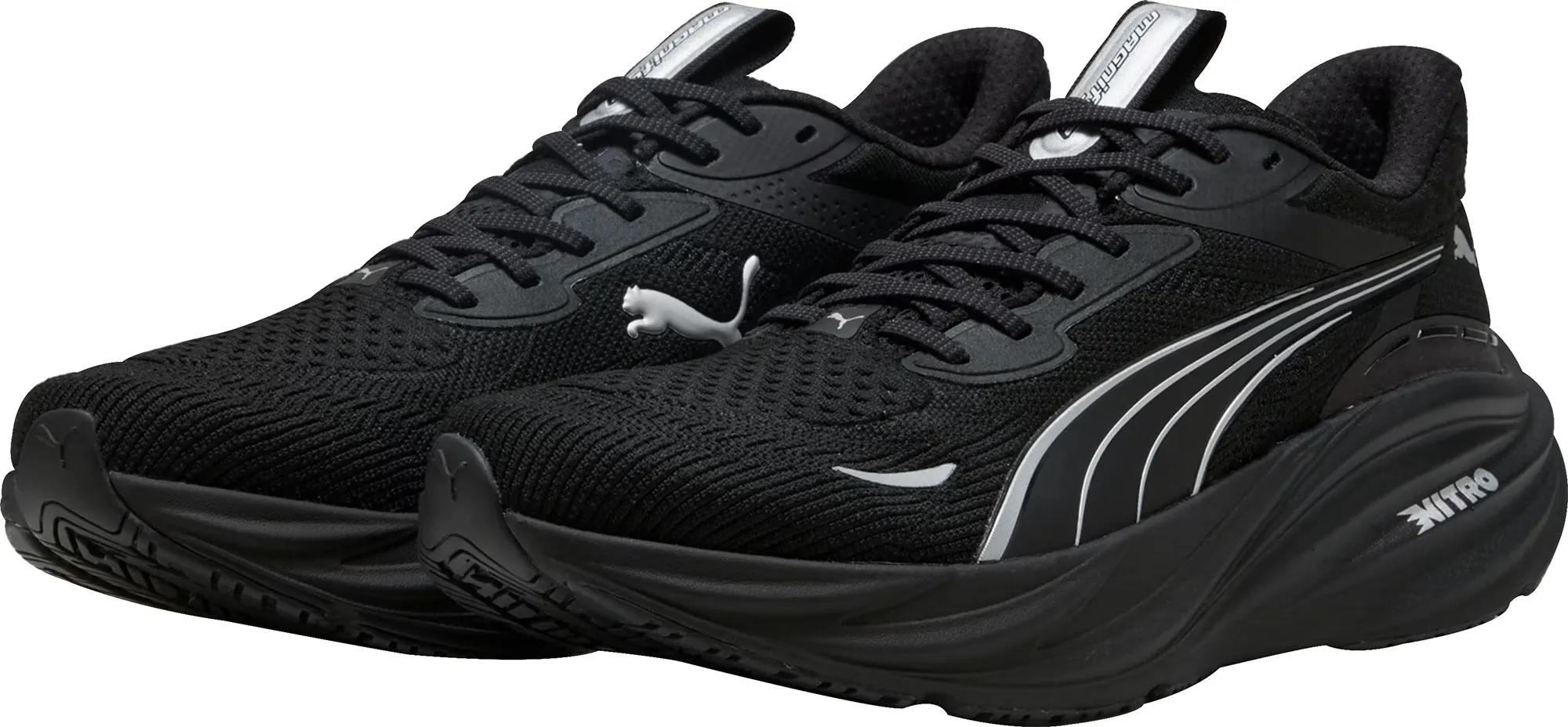 Dynamic Heel Counter Puma Magnify Nitro 3 Mens Running Shoes - Black