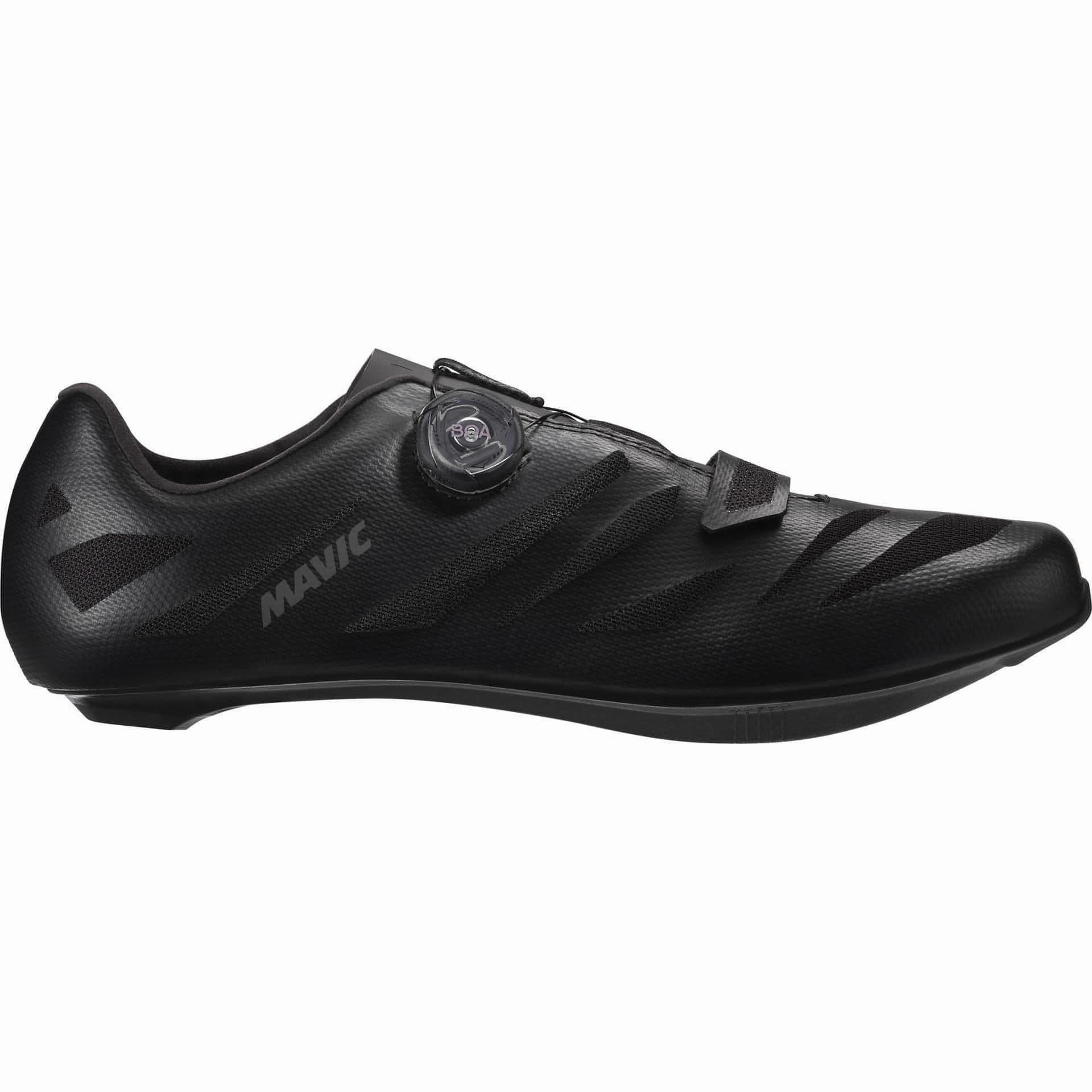 Enhanced Grip Pattern Mavic Cosmic Elite SL Boa Mens Road Cycling Shoes - Black