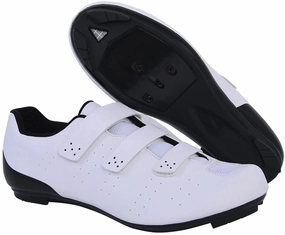 FLR F-37 Mens Road Cycling Shoes - White Dual Density Foam Water Resistant Technology