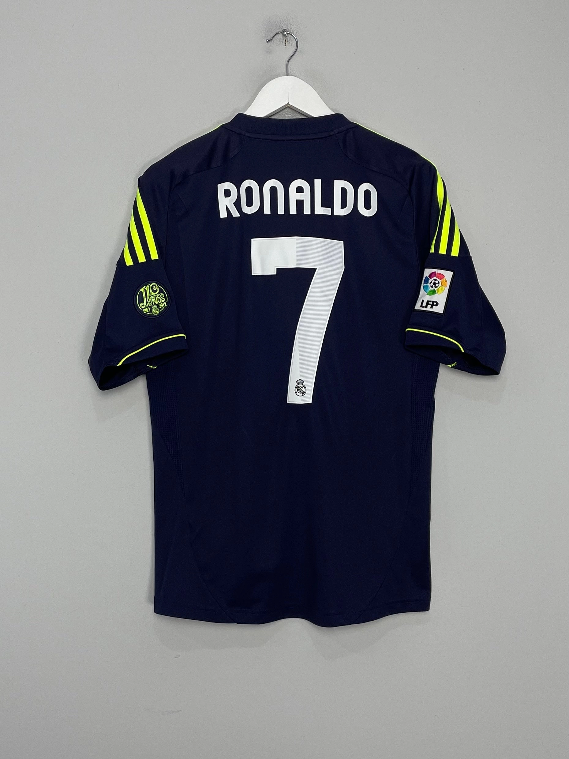 2012/13 REAL MADRID RONALDO #7 AWAY SHIRT (M) ADIDAS tech fabric