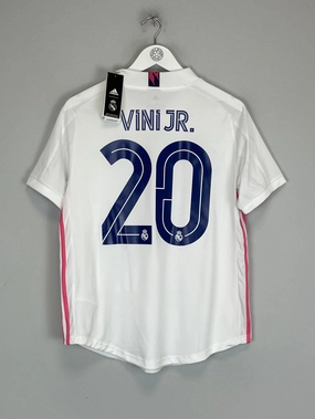2020/21 REAL MADRID VINI JR #20 *BNWT* HOME SHIRT (WOMENS L) ADIDAS Ultra Soft Feel