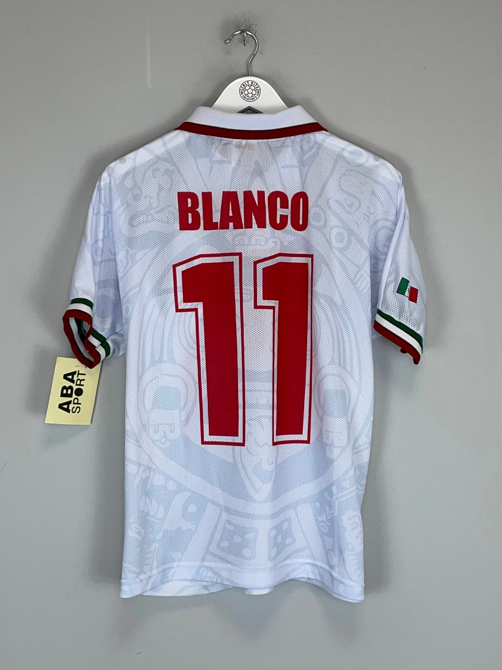 1998 Mexico Blanco #11 *Reissue* World Cup Edition Away (Multiple) ABA Sport Brushed Inner Lining Moisture Control Fabric