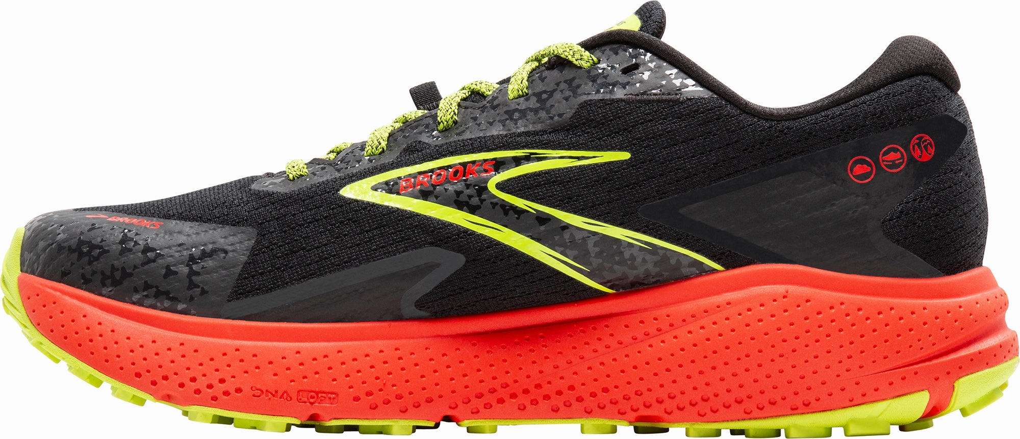 Stay Flexible Elevated shock absorption Brooks Divide 5 GORE-TEX Mens Trail Running Shoes - Black