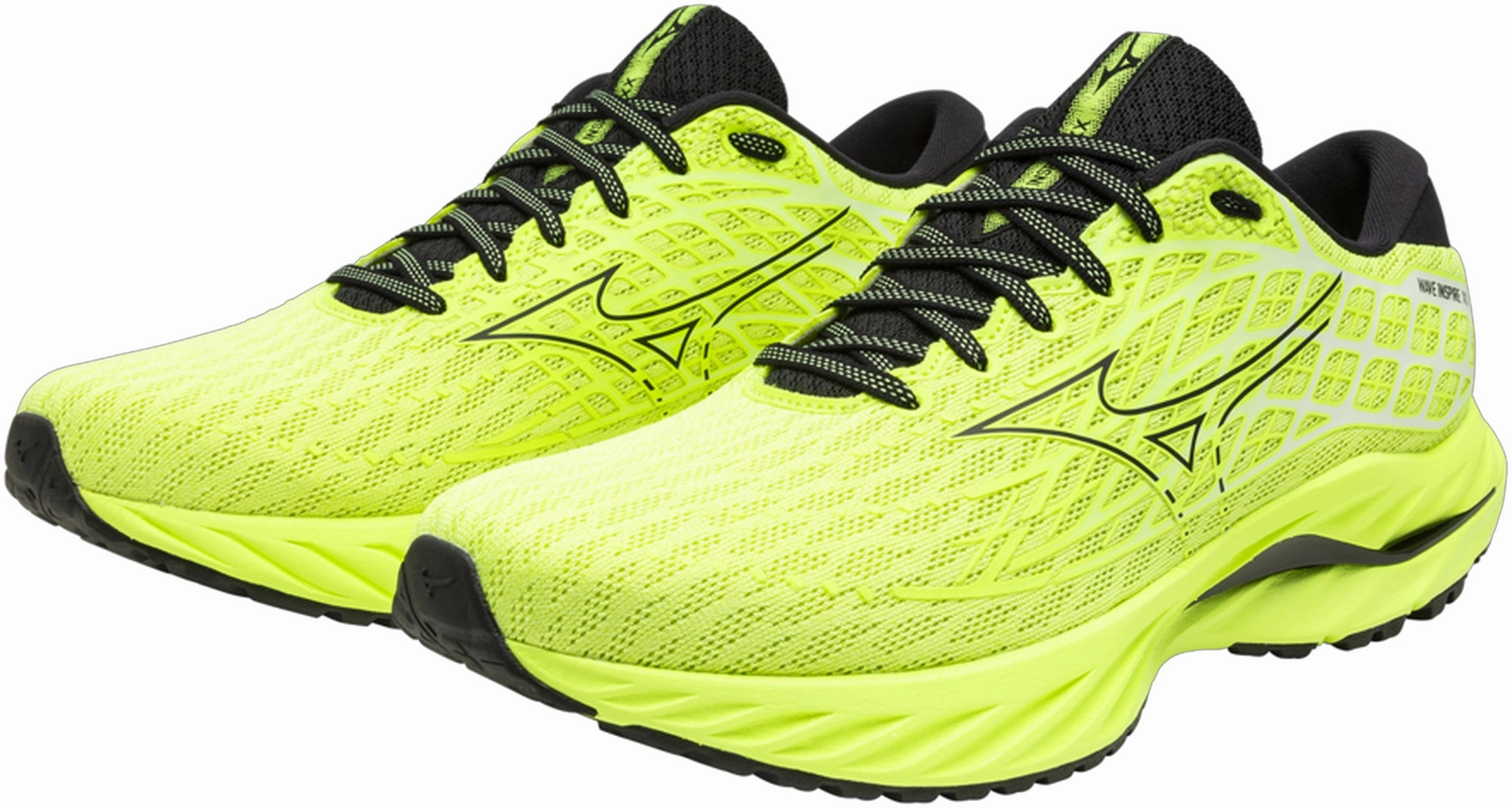 Abrasion Resistant Toe Cap Mizuno Wave Inspire 20 Mens Running Shoes - Green