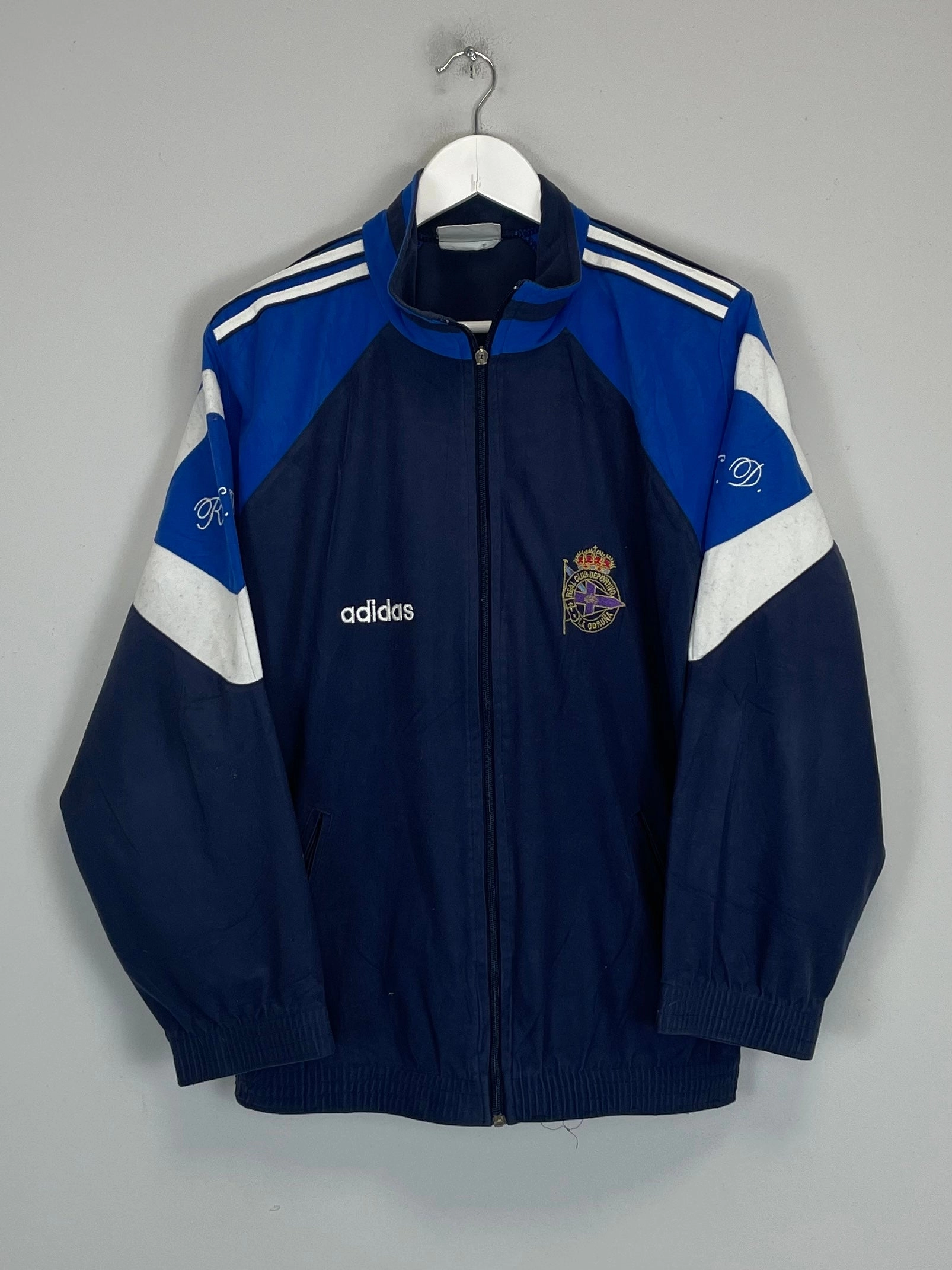 Non Restrictive Armholes 1997/98 DEPORTIVO LA CORUNA TRACK JACKET (M) ADIDAS