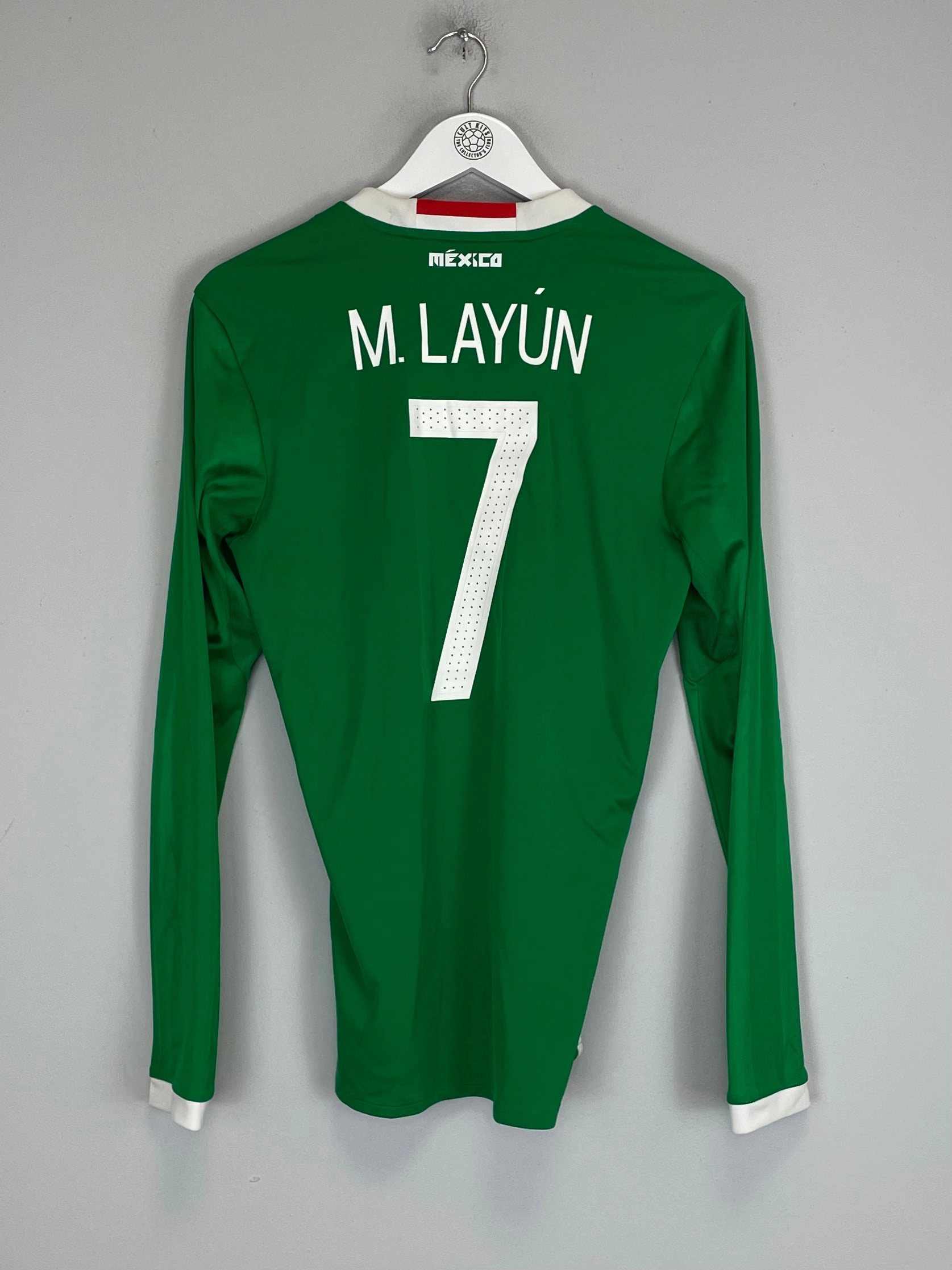 2016/17 MEXICO M.LAYUN #7 L/S HOME SHIRT (S) ADIDAS UV Protective Coating Training Ready Wear
