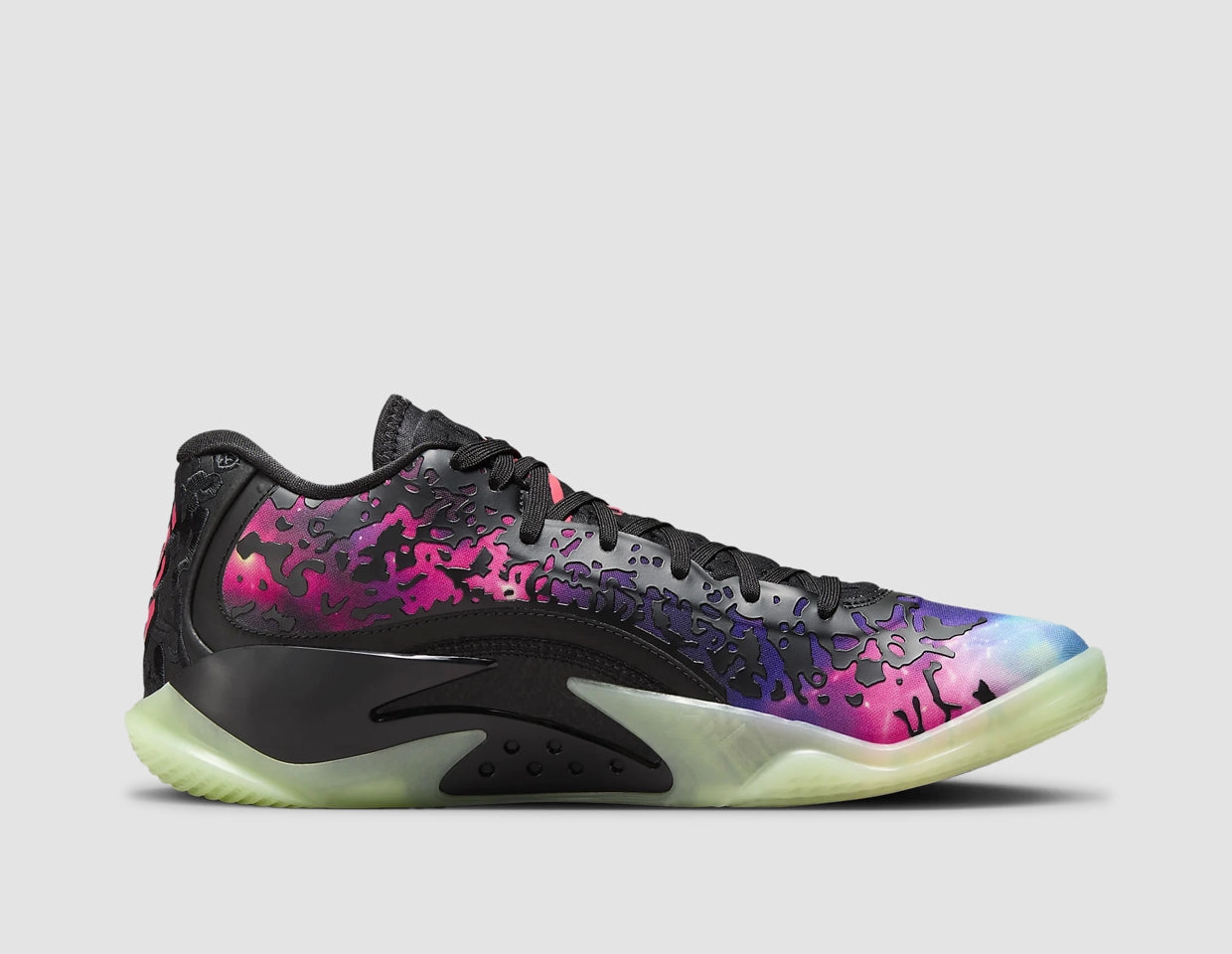 Jordan Zion 3 Black / Solar Red - Vivid Purple Pull On Style Multi Chamber Airflow