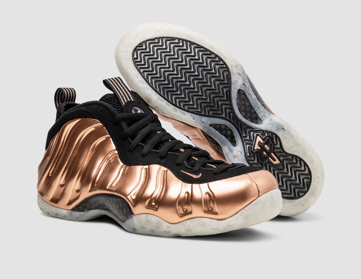 Nike Air Foamposite One Black / Metallic Copper - Off Noir Exclusive Look
