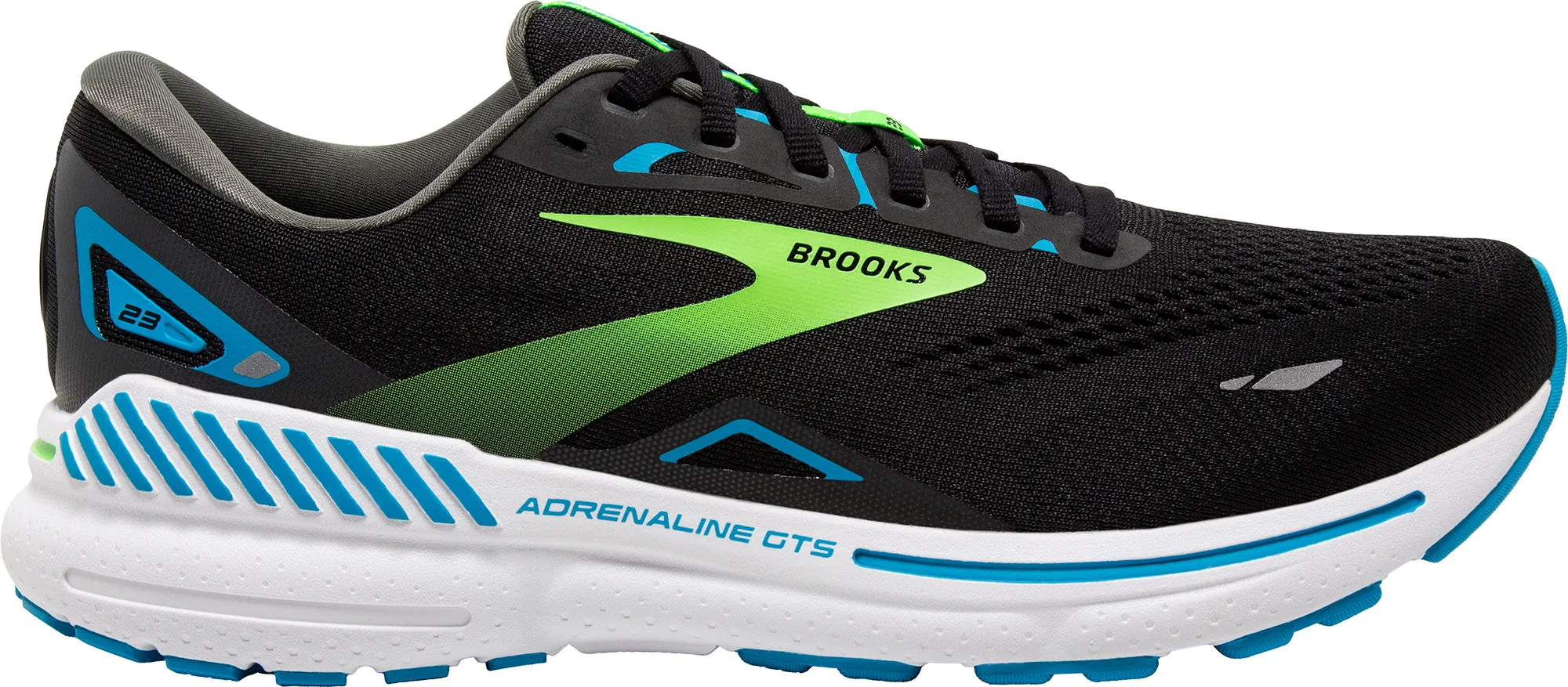 slim fit Brooks Adrenaline GTS 23 WIDE FIT Mens Running Shoes - Black