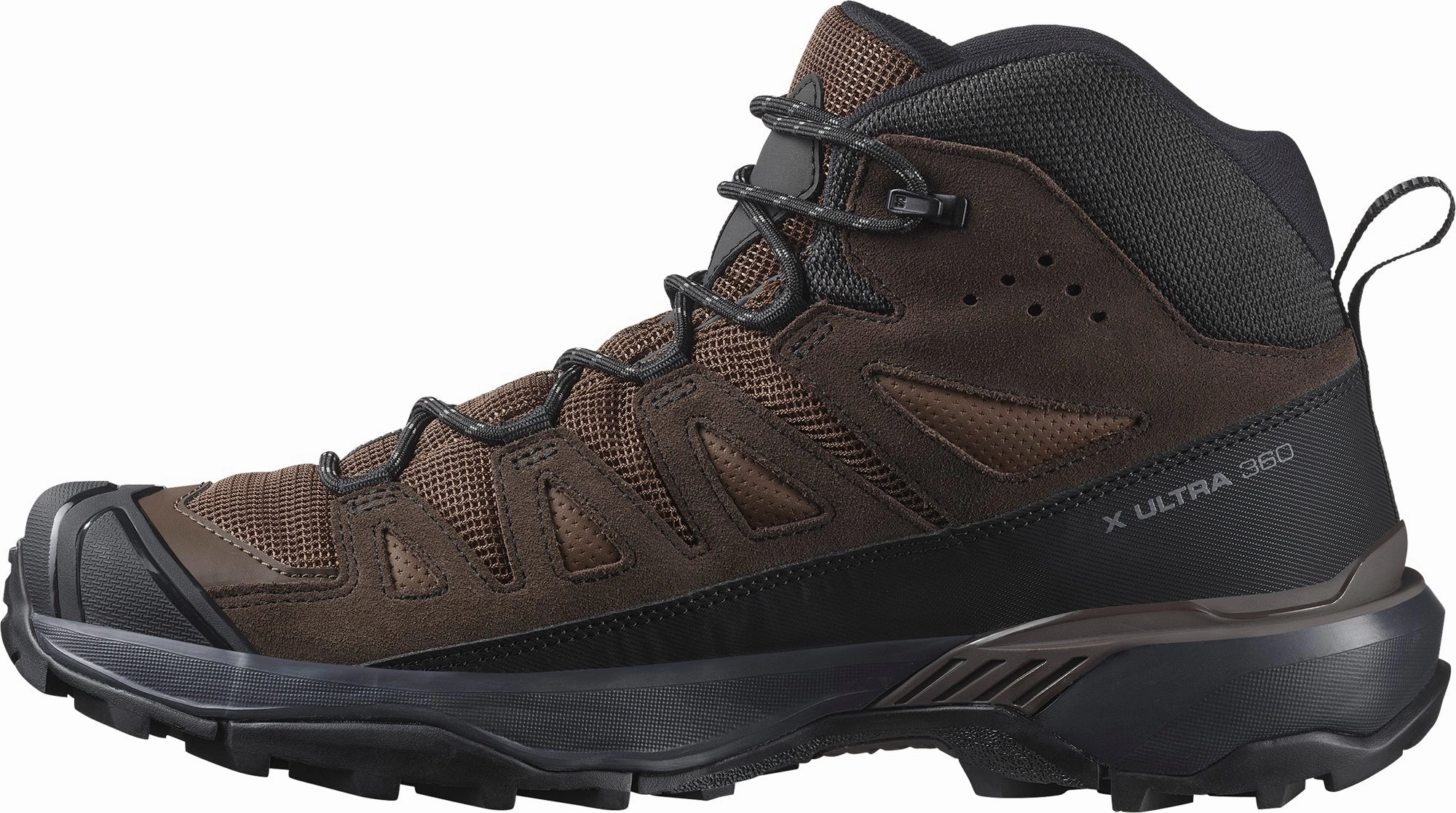 Salomon X Ultra 360 Leather Mid GORE-TEX Mens Walking Boots - Brown Trail Performance Fit High Support Fit