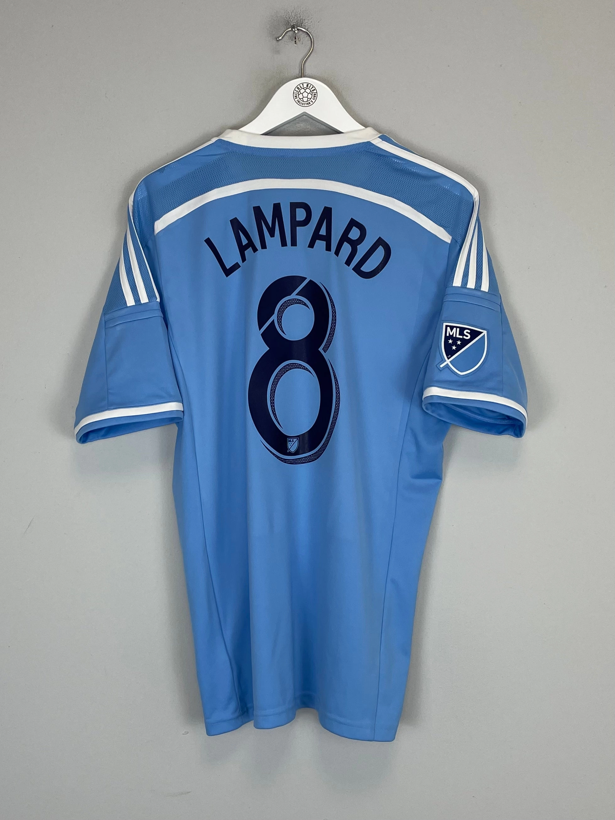 Double Layered Hem Laser Cut Edge 2015/16 NEW YORK CITY LAMPARD #8 HOME SHIRT (L) ADIDAS
