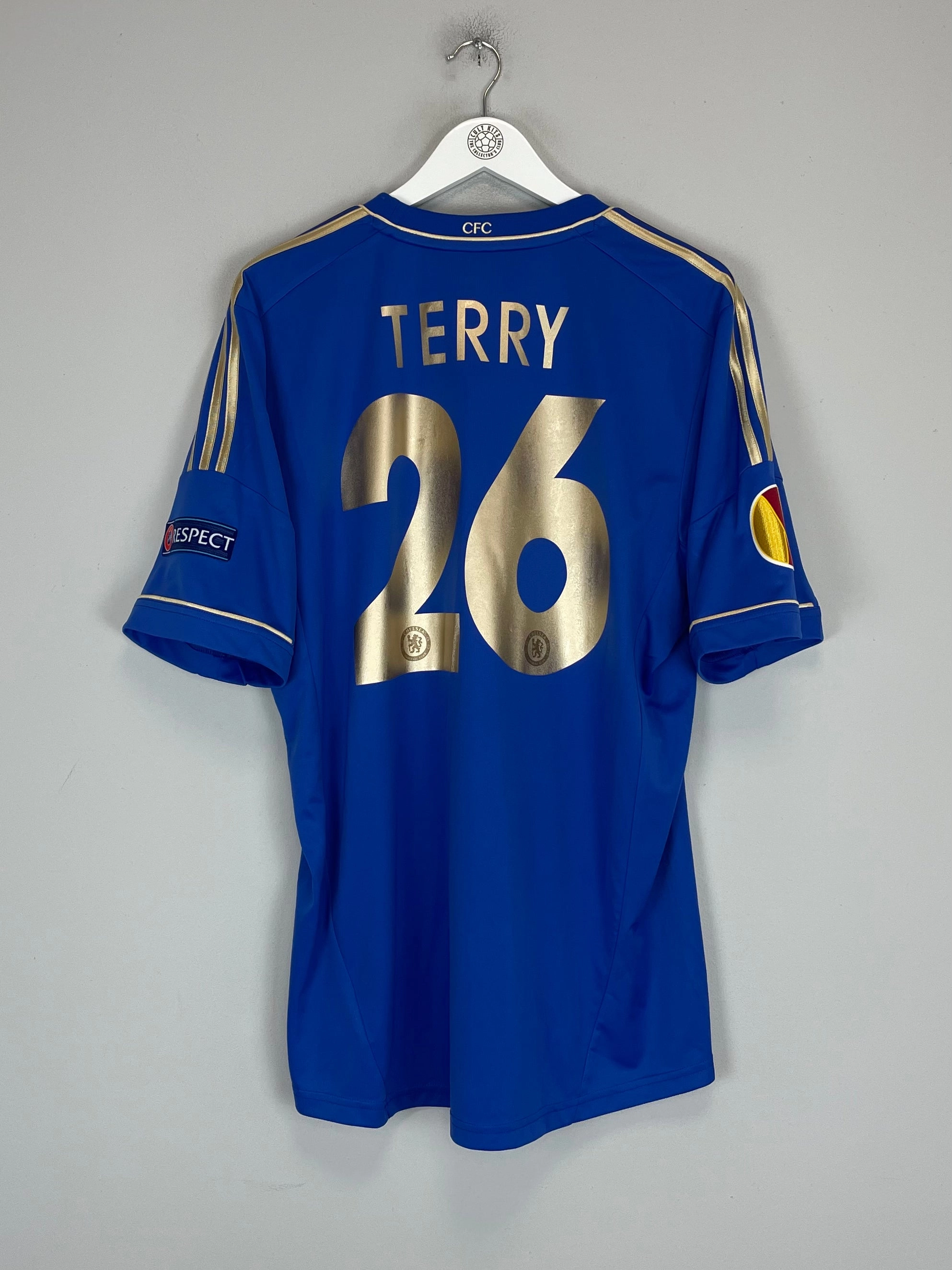 2012/13 CHELSEA TERRY #26 E/L HOME SHIRT (XL) ADIDAS Comfort Collar Design Moisture Wicking Textile Technology