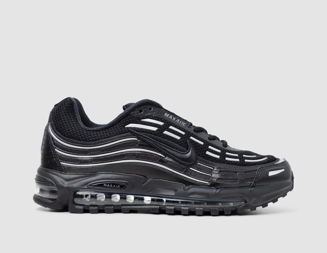 Nike Air Max TL 2.5 Black / Black - Black - Metallic Silver Variable Lace Lock