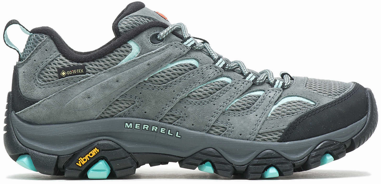 Merrell Moab 3 GORE-TEX Womens Walking Shoes - Grey Trail Climbing Fit Comfort Hiking Boots