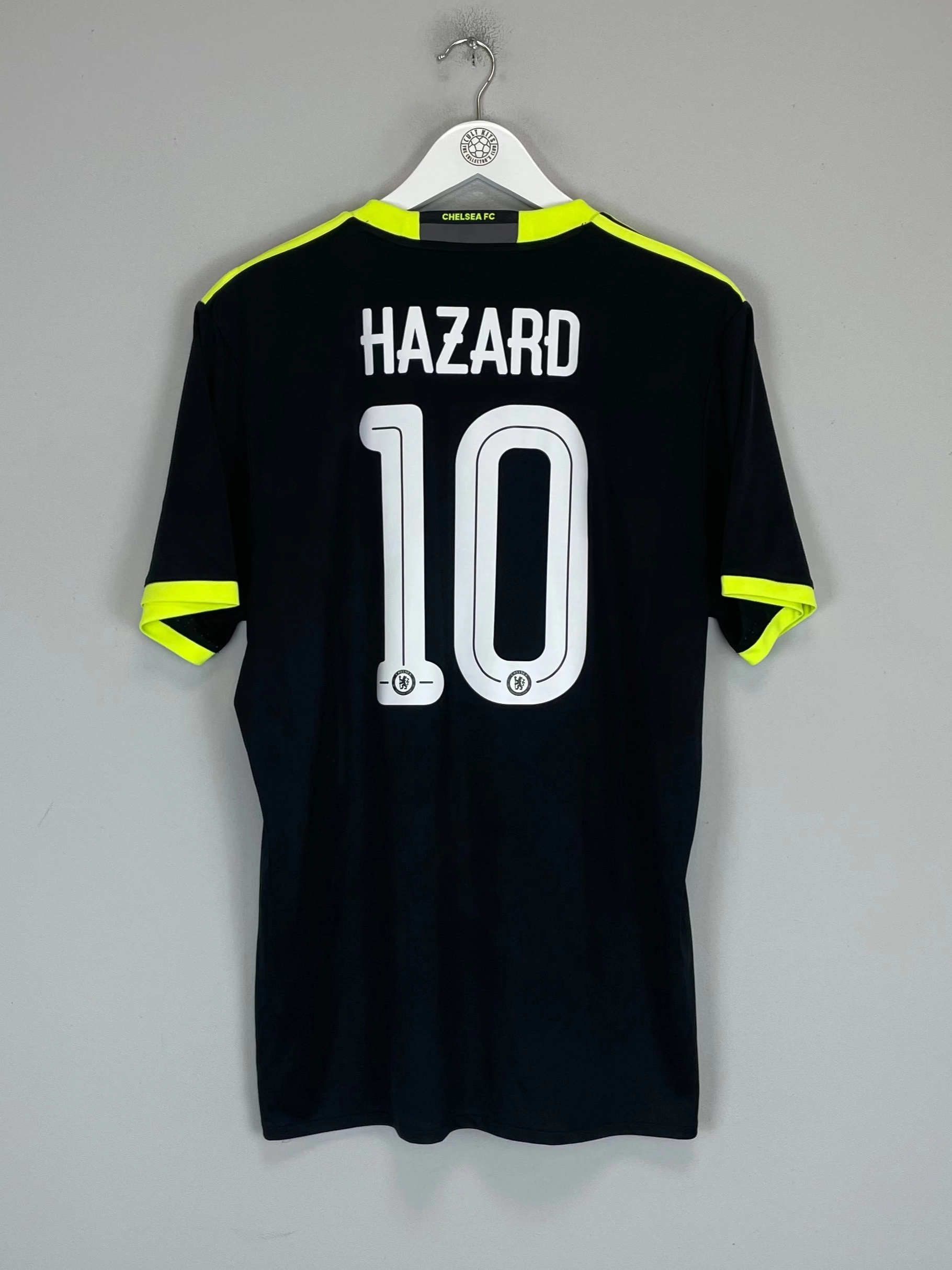 2016/17 CHELSEA HAZARD #10 AWAY SHIRT (L) ADIDAS Grid Texture Fabric Raglan Sleeve Integration