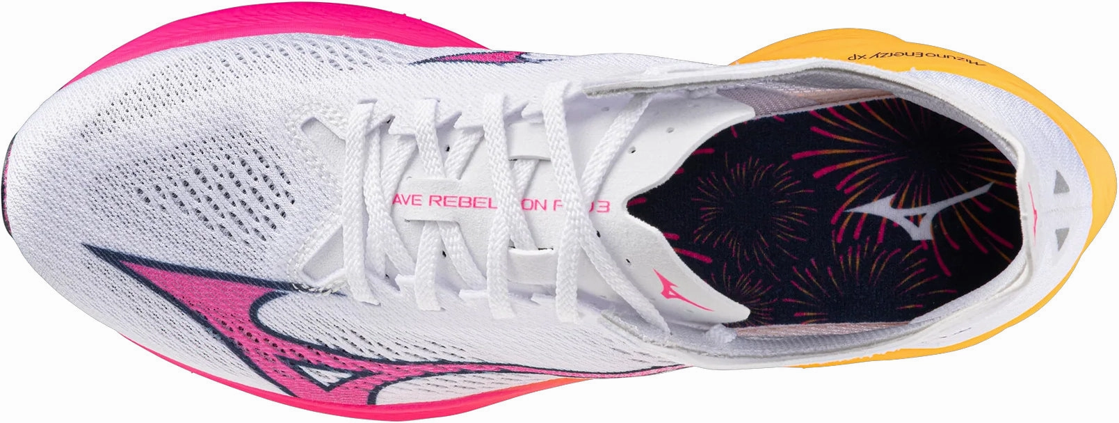 Mizuno Wave Rebellion Pro 3 Running Shoes - White Stretch Lace System Day Long