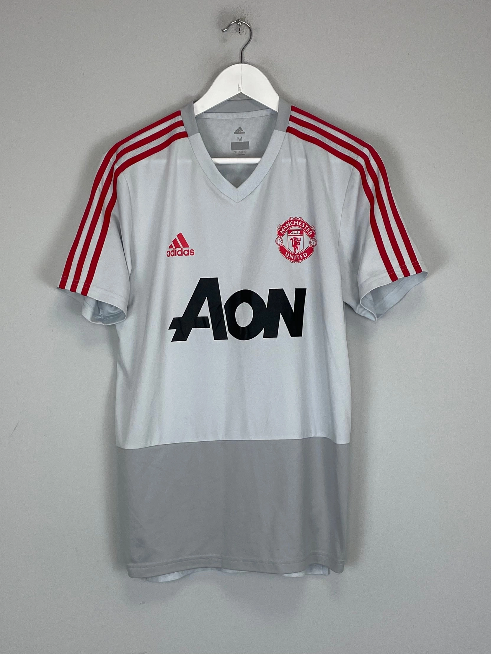 2018/19 MANCHESTER UNITED TRAINING SHIRT (M) ADIDAS Ventilated Design Anti Pilling Technology