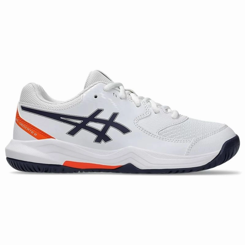 Durable Rubber Outsole ASICS GEL-Dedicate 8 GS Kids Tennis Shoes