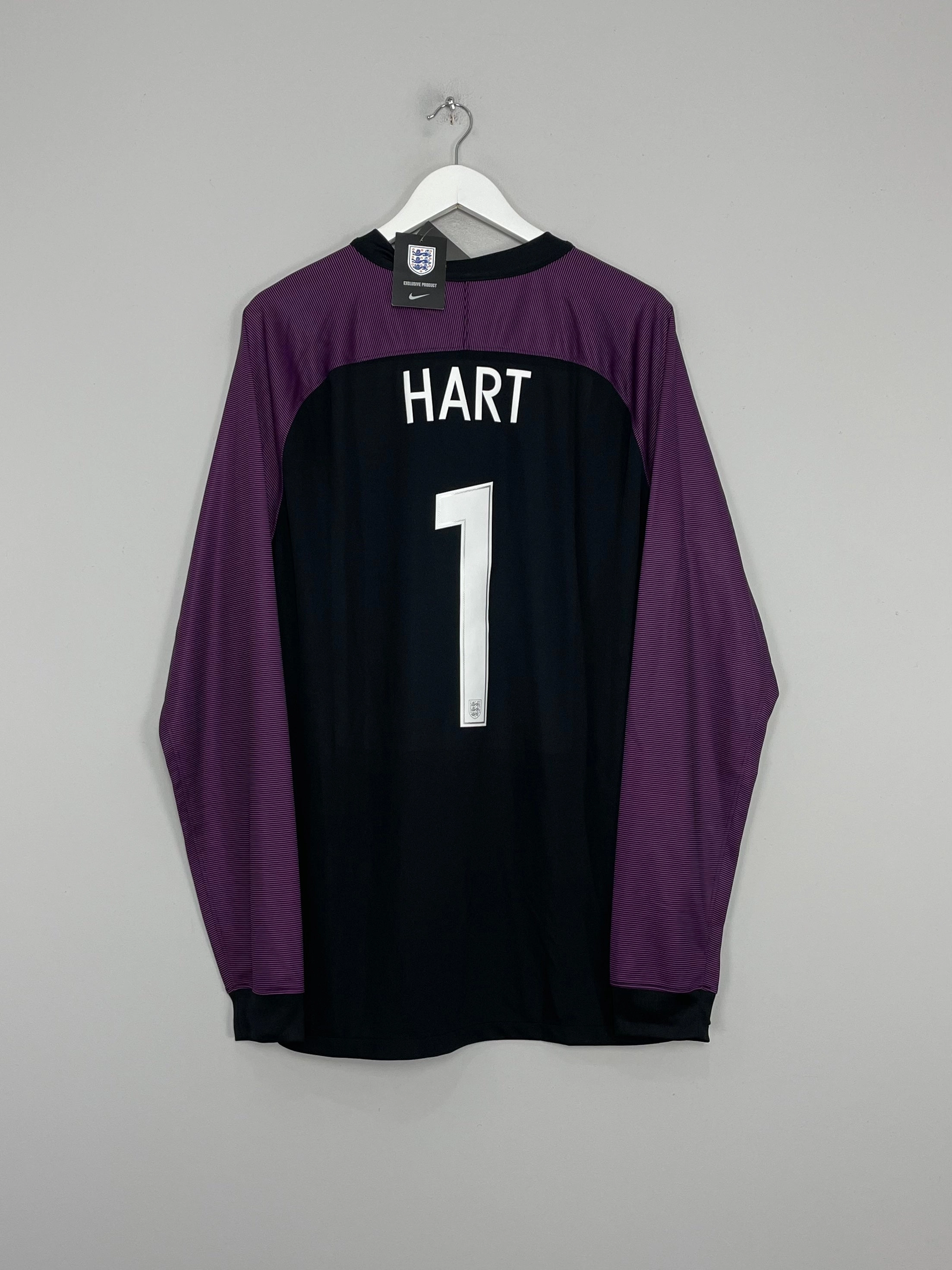 2016/17 ENGLAND HART #1 *BNWT* GK SHIRT (XL) NIKE Non Restrictive Cut Action Wear