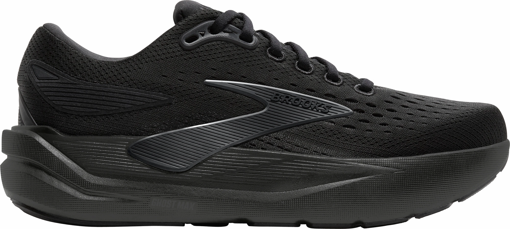 Classic Vibe Brooks Ghost Max 3 WIDE FIT (2E) Mens Running Shoes - Black