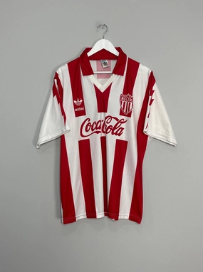 1994/95 NECAXA #14 *PLAYER ISSUE   SIGNED* HOME SHIRT (L) ADIDAS Stretch performance Stamina Wear