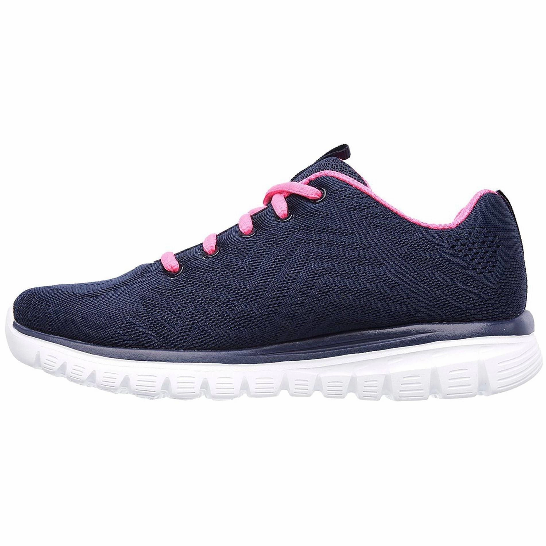 Fashion-forward comfort Skechers Graceful WIDE FIT Womens Training Shoes - Navy