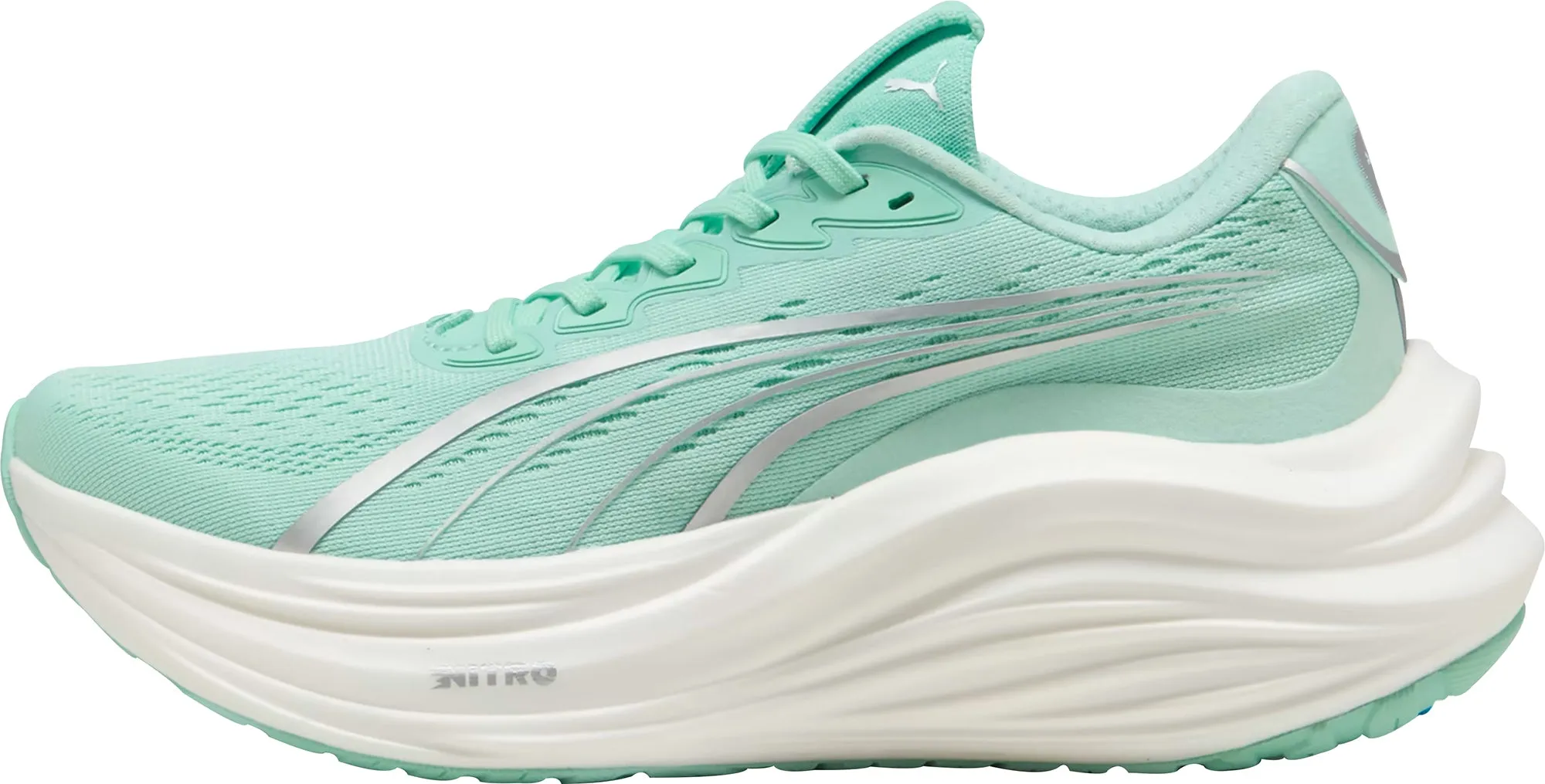 Puma MagMax Nitro Womens Running Shoes - Green Cool Feet Non-marking sole