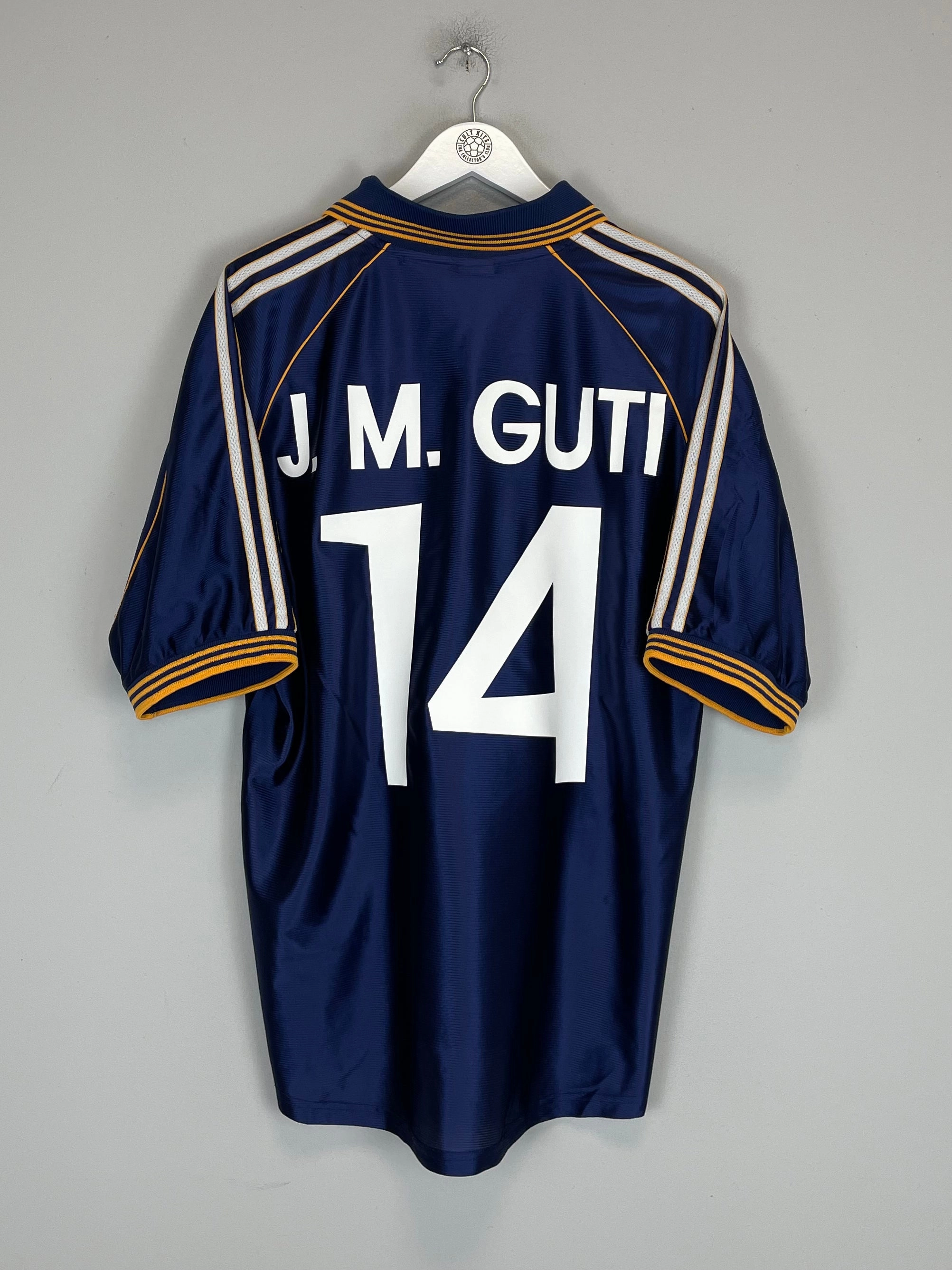 1998/99 REAL MADRID J.M GUTI #14 THIRD SHIRT (L) ADIDAS Multiaxial Compression Zones