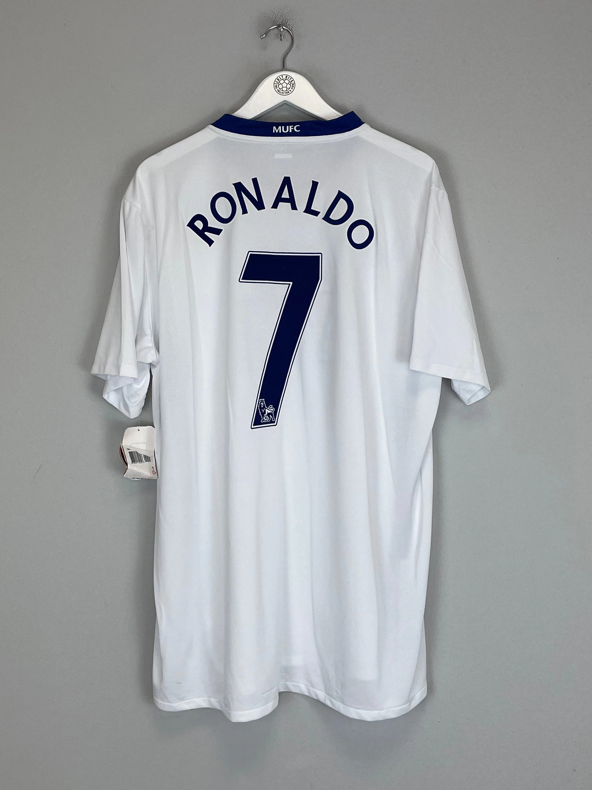 2008/09 MANCHESTER UNITED RONALDO #7 *BNWT* AWAY SHIRT (XXL) NIKE Double Layered Hem