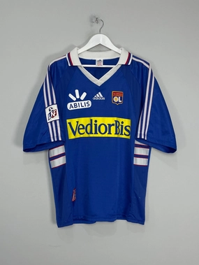 1998/99 LYON BRAIZAT #26 *MATCH ISSUE* AWAY SHIRT (XL) ADIDAS Soft touch finish Friction Free Zipper Guard