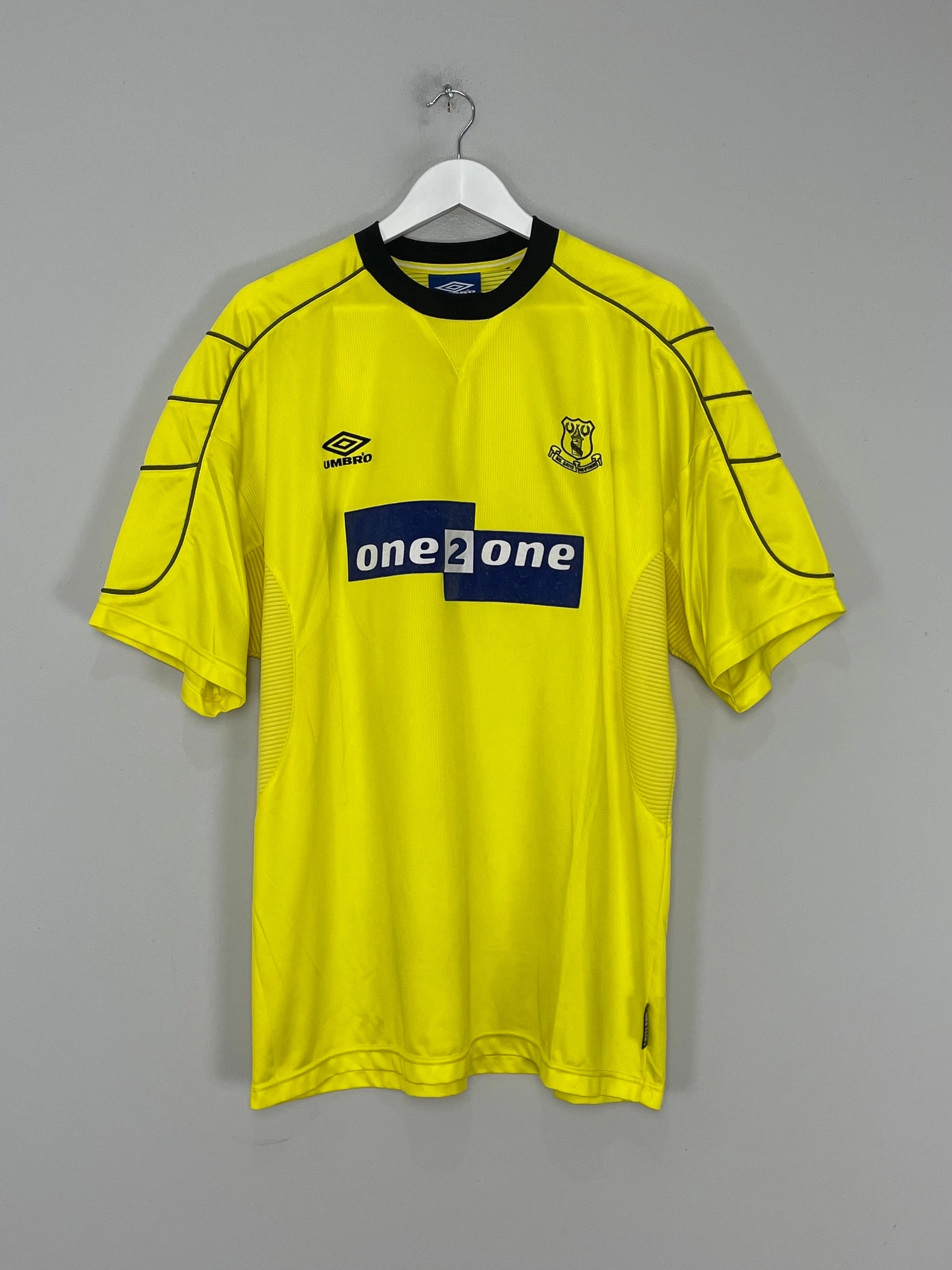 1999/00 EVERTON AWAY SHIRT (XL) UMBRO Athletic Performance Enhancement
