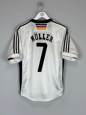 Contrast Trim Details Flatlock Seam Finish 1998/00 GERMANY MOLLER #7 HOME SHIRT (S) ADIDAS