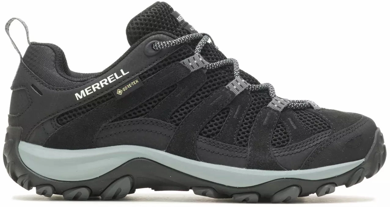 All Terrain Trekking All-Weather Hiking Boots Merrell Alverstone 2 GORE-TEX Womens Walking Shoes - Black