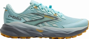 Cycling Comfort Flexibility Boost Brooks Cascadia 19 Womens Trail Running Shoes - Blue