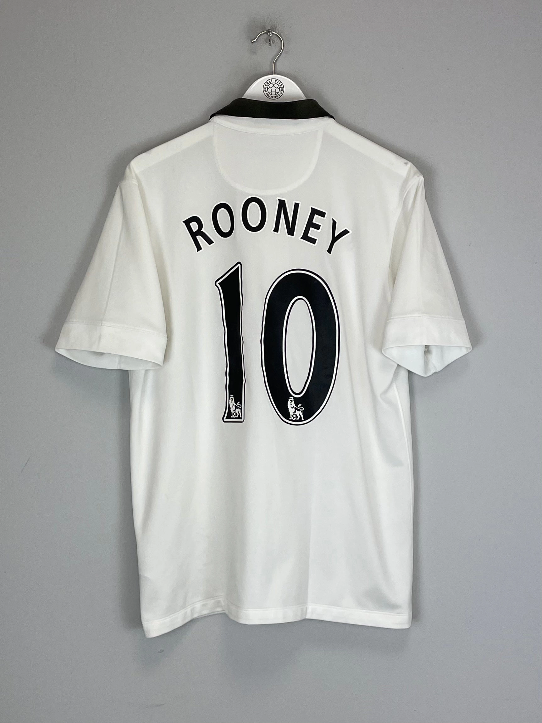 2014/15 MANCHESTER UNITED ROONEY #10 AWAY SHIRT (L) NIKE Anti Static Treatment Motion Line