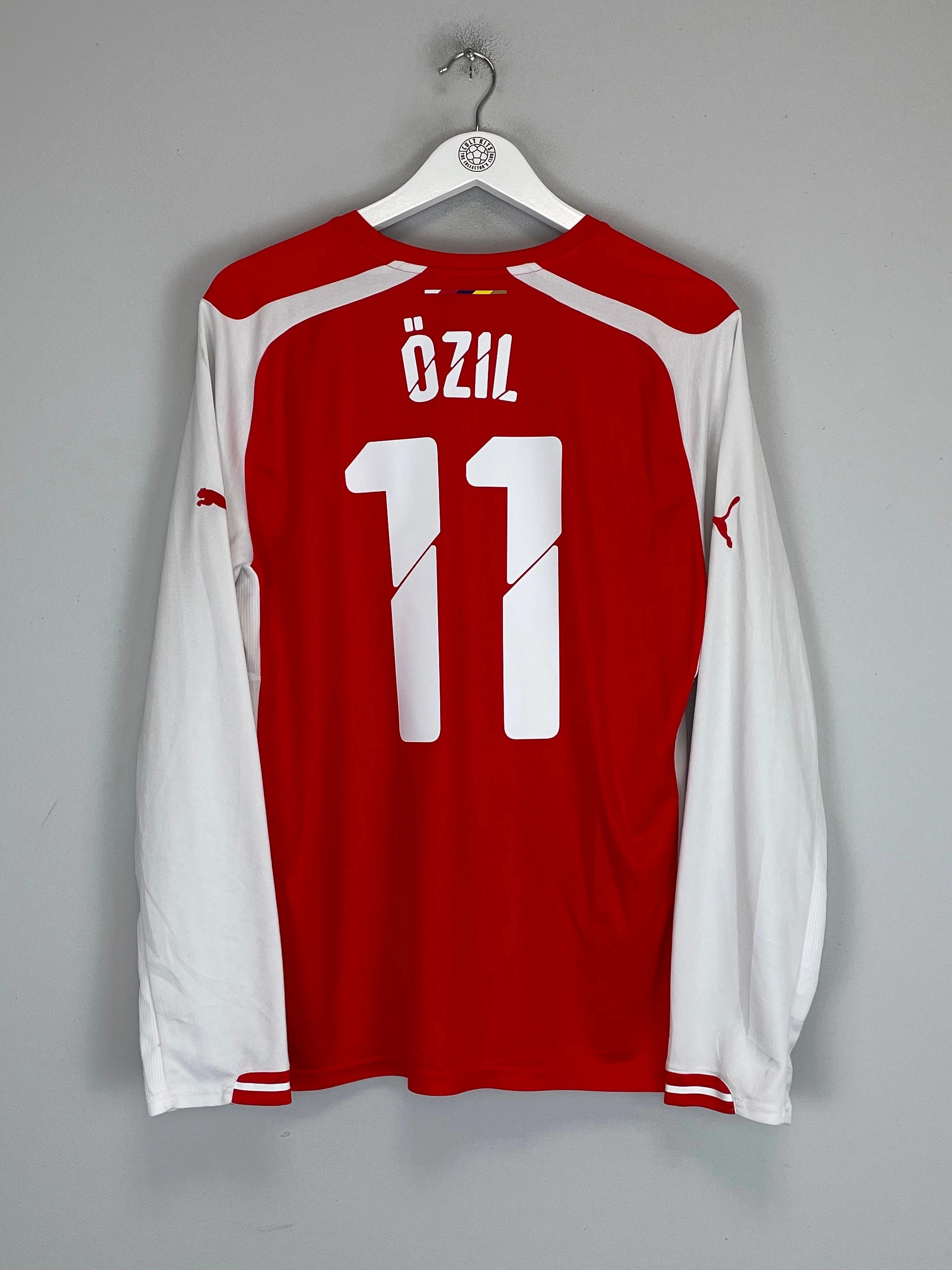 2014/15 ARSENAL OZIL #11 L/S HOME SHIRT (L) PUMA Snag Resistant Knit