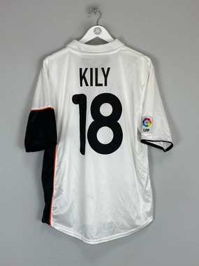 2001/02 VALENCIA KILY #18 HOME SHIRT (L) NIKE Irregularity Free Edging Breathable Underarm Gussets