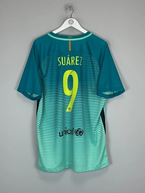 2016/17 BARCELONA SUAREZ #9 THIRD SHIRT (XL) NIKE Friction Reducing Inner Layer