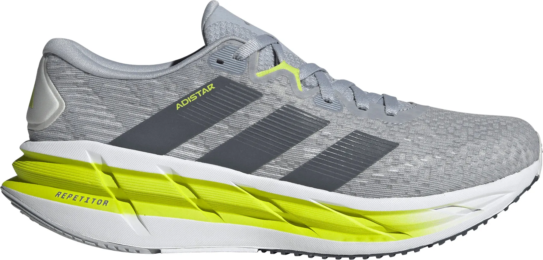 Strong Grip Slip Resistant Pattern adidas Adistar 4.0 Mens Running Shoes - Grey