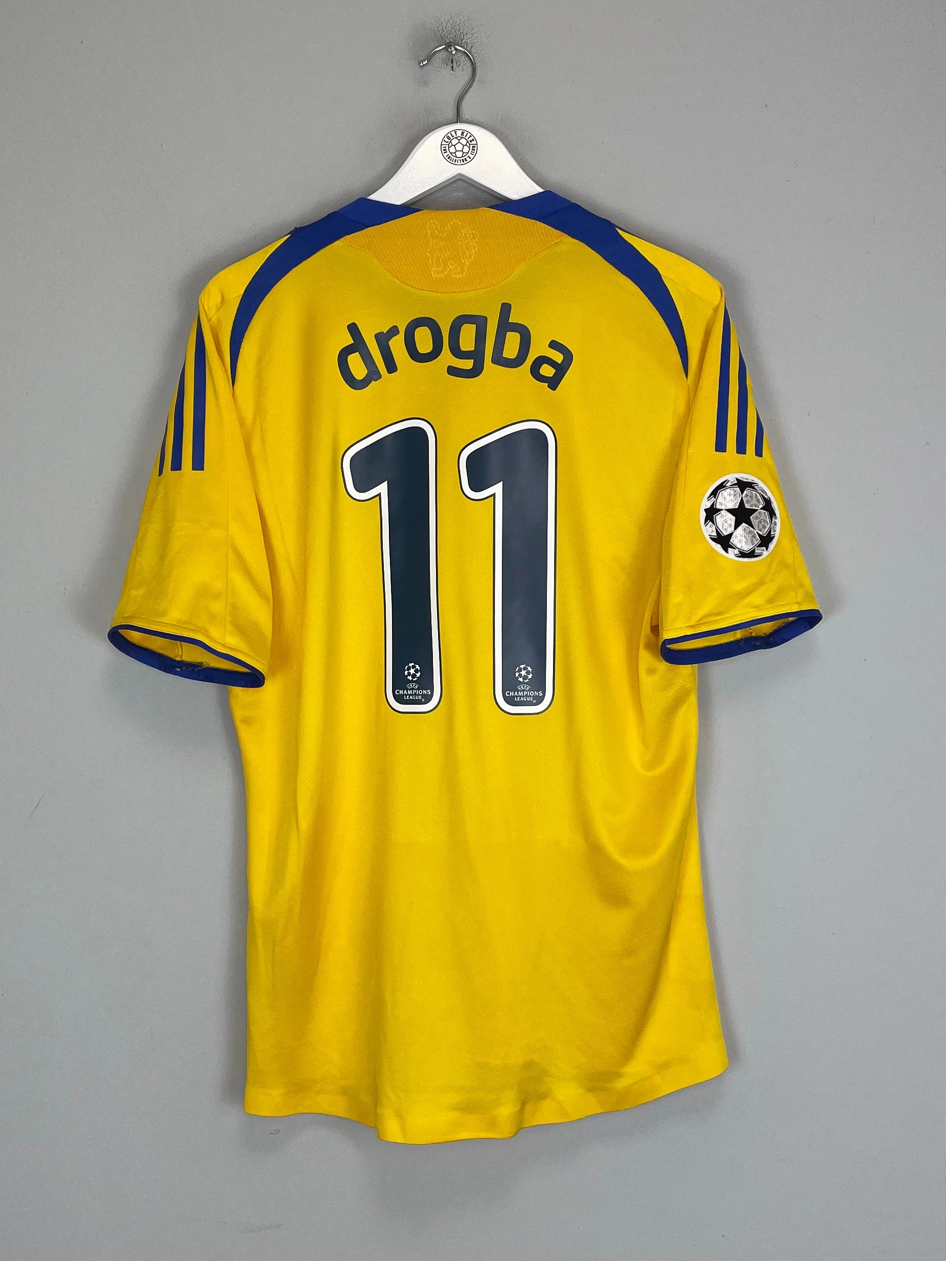 2008/09 CHELSEA DROGBA #11 C/L *PLAYER ISSUE* THIRD SHIRT (L) ADIDAS Stretch Lines