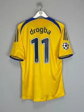 2008/09 CHELSEA DROGBA #11 C/L *PLAYER ISSUE* THIRD SHIRT (L) ADIDAS Eco Friendly Dye Process stain resistant coating