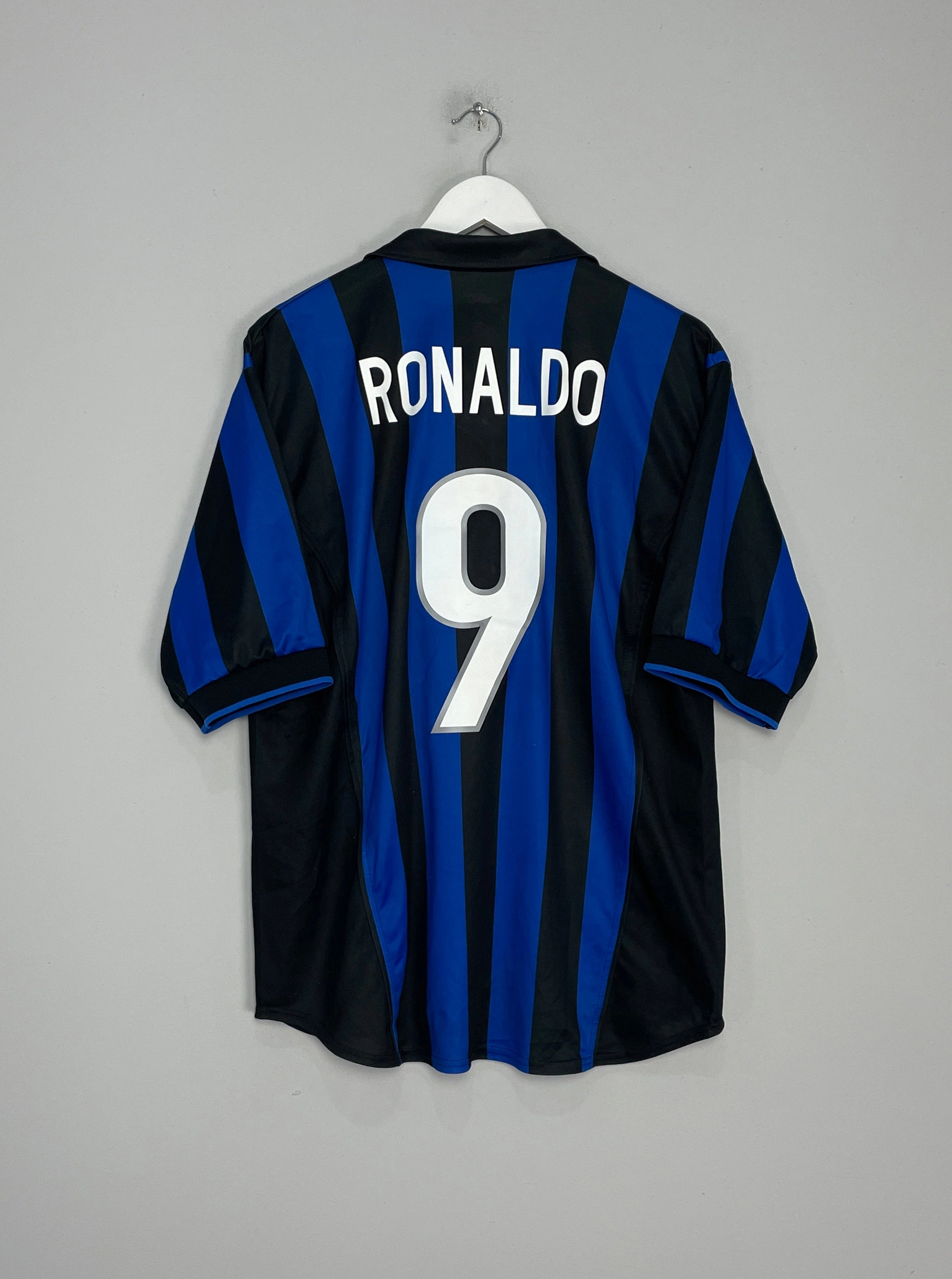 1998/99 INTER MILAN RONALDO #9 HOME SHIRT (L) NIKE Street Style