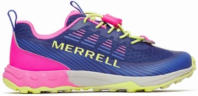 zipper Flexible Walk Merrell Agility Peak Junior Walking Shoes - Blue