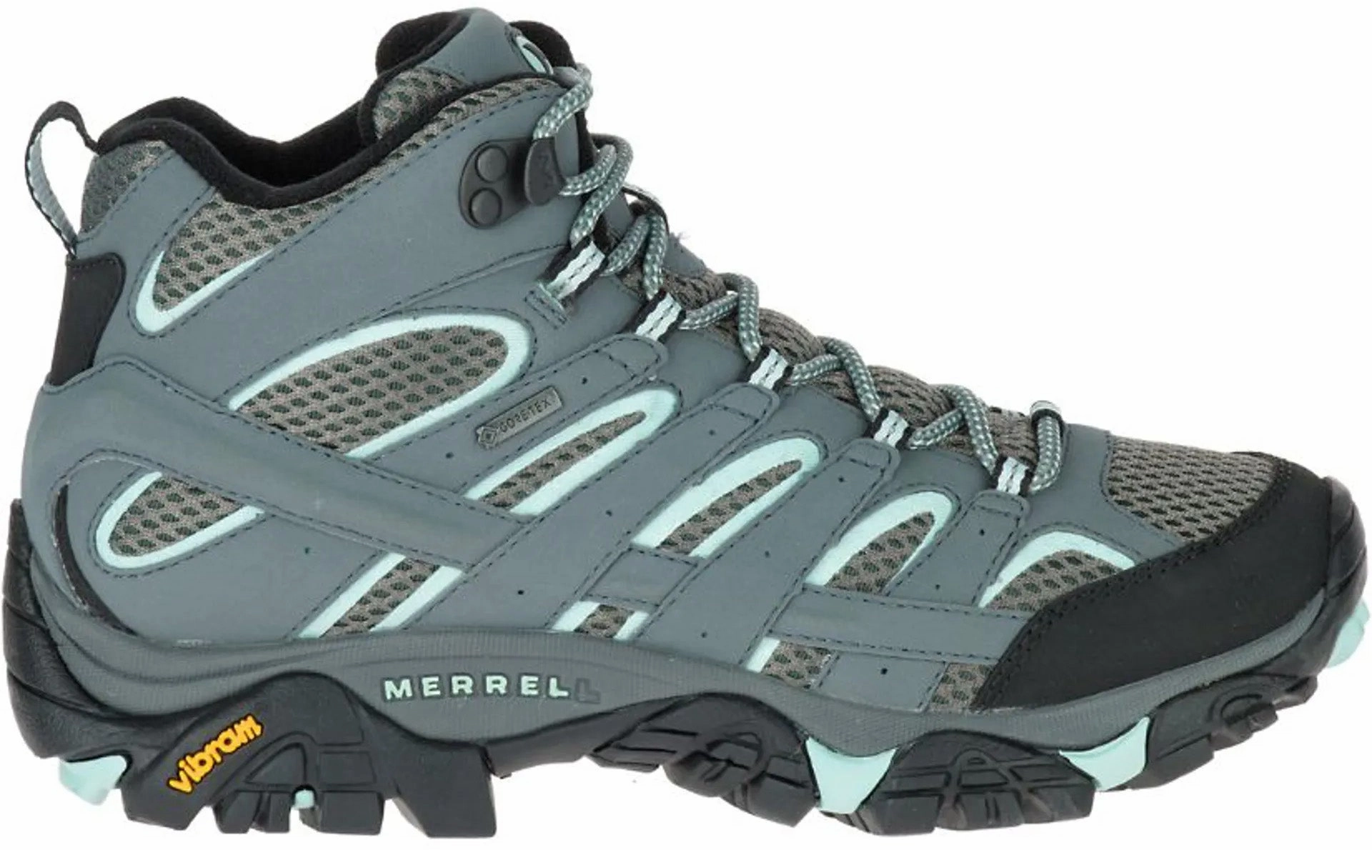Merrell Moab 2 Mid GORE-TEX Womens Walking Boots - Blue Rough Trails Moisture wicking