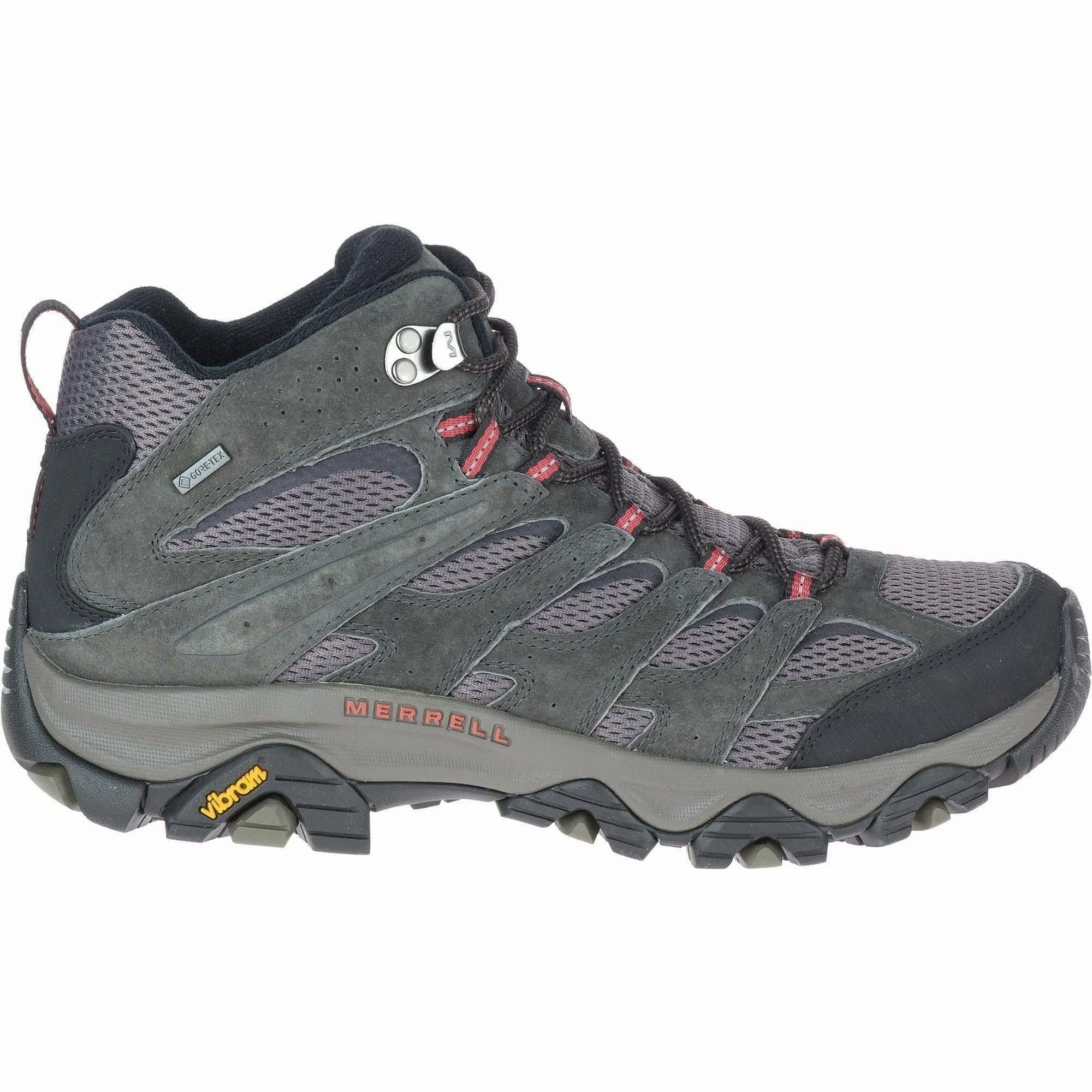 Supportive Walk Merrell Moab 3 Mid GORE-TEX Mens Walking Boots - Grey