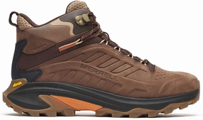 Merrell Moab Speed 2 Leather Mid Waterproof Mens Walking Boots - Brown Stylish