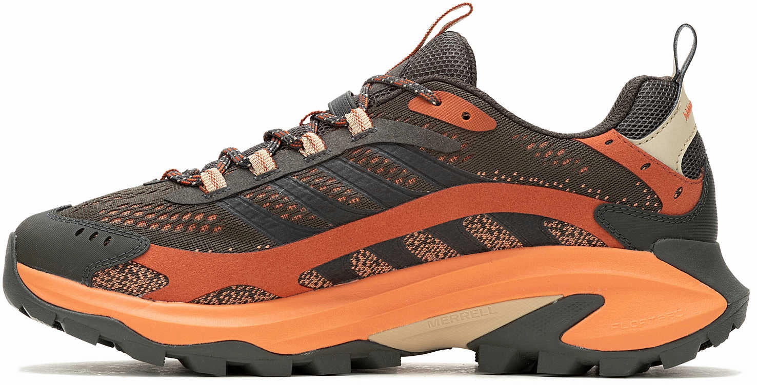 Slip Resistant Merrell Moab Speed 2 WIDE FIT Mens Walking Shoes - Grey