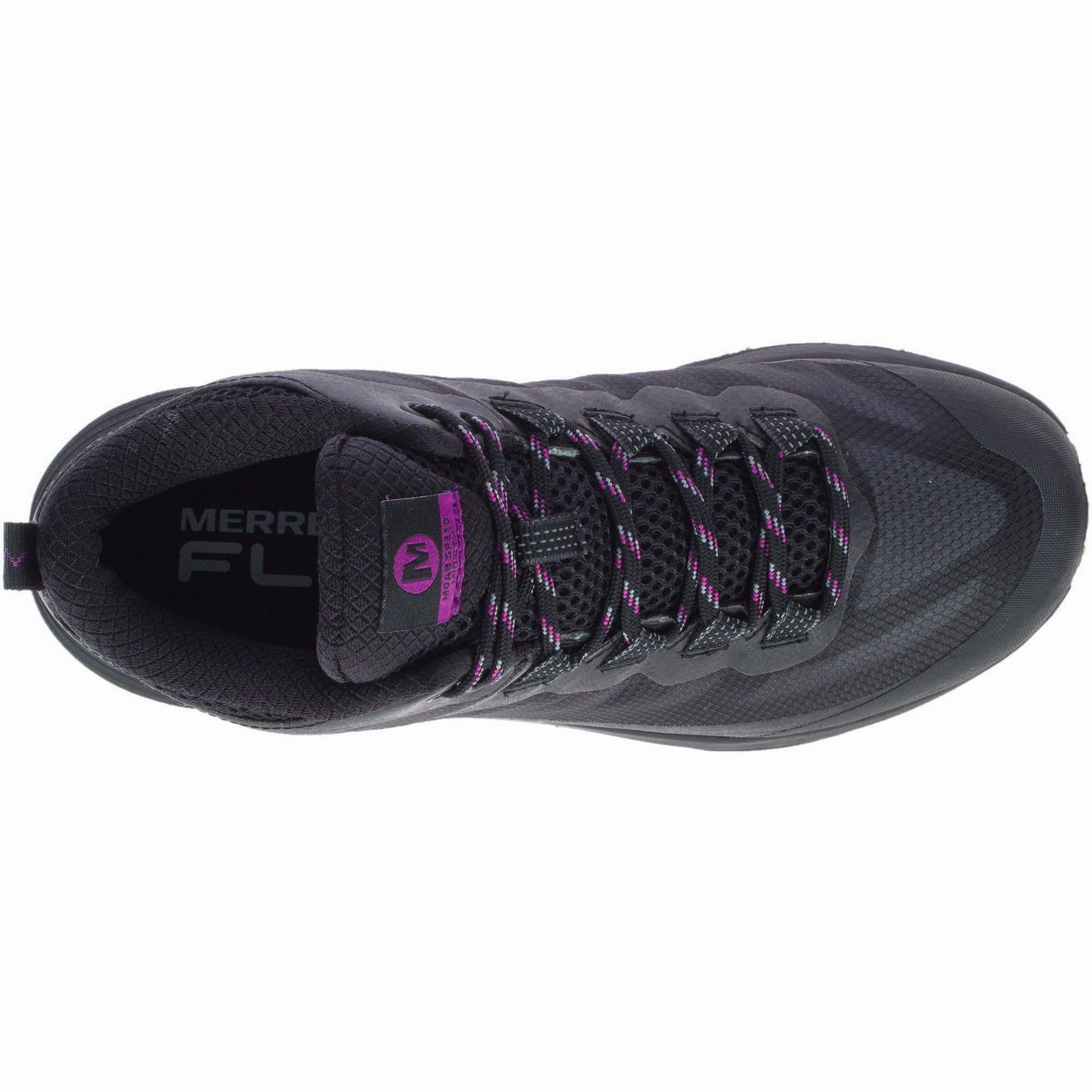 Merrell Moab Speed Mid GORE-TEX Womens Walking Boots - Black All Season Use Easy Fit Trekking